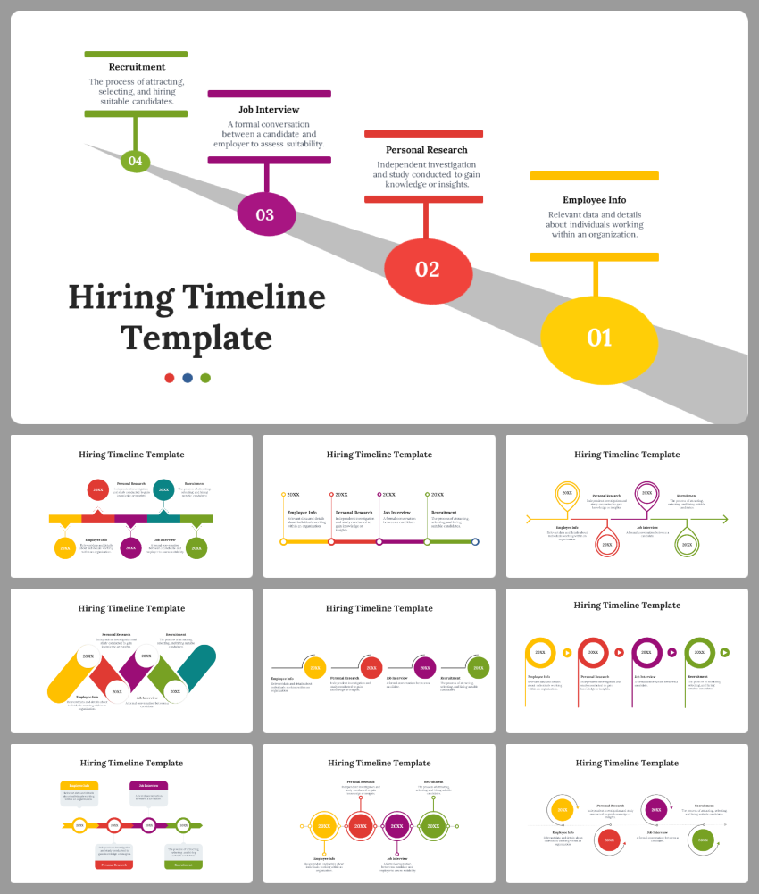 Hiring Timeline PowerPoint and Google Slides Themes