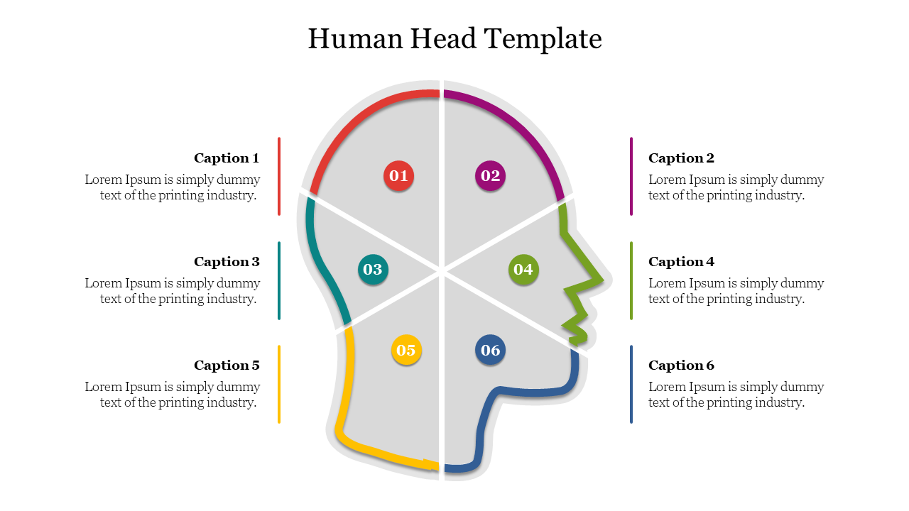 Subscribe Now! Human Head Template Presentation Slide