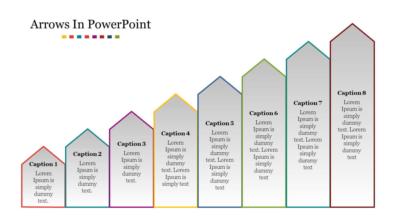 Creative Arrows In PowerPoint Presentation Template Slide