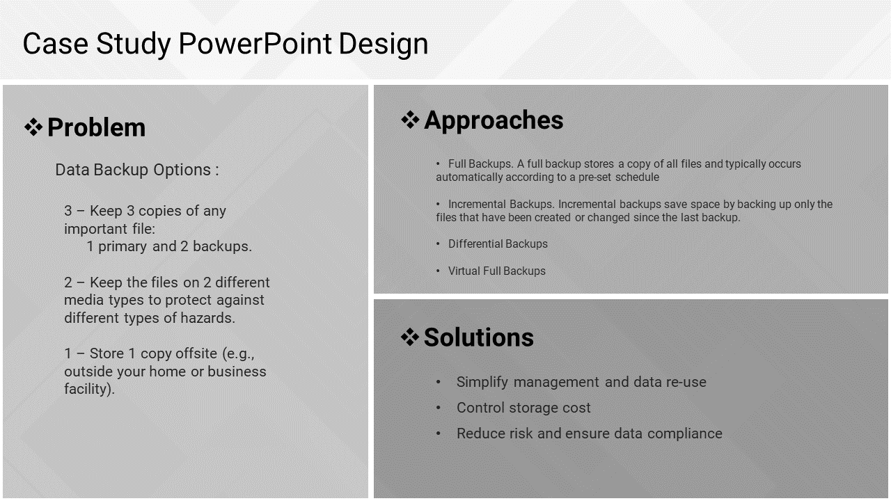 Case Study PowerPoint Design for Analyzing Success Stories