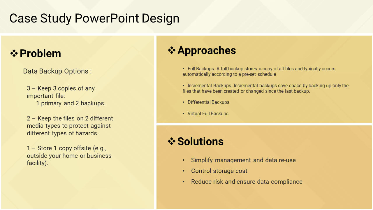 A Three Node Case Study PowerPoint Design