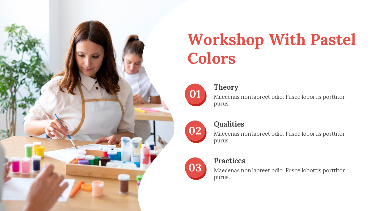 Workshop With Pastel Colors PowerPoint And Google Slides