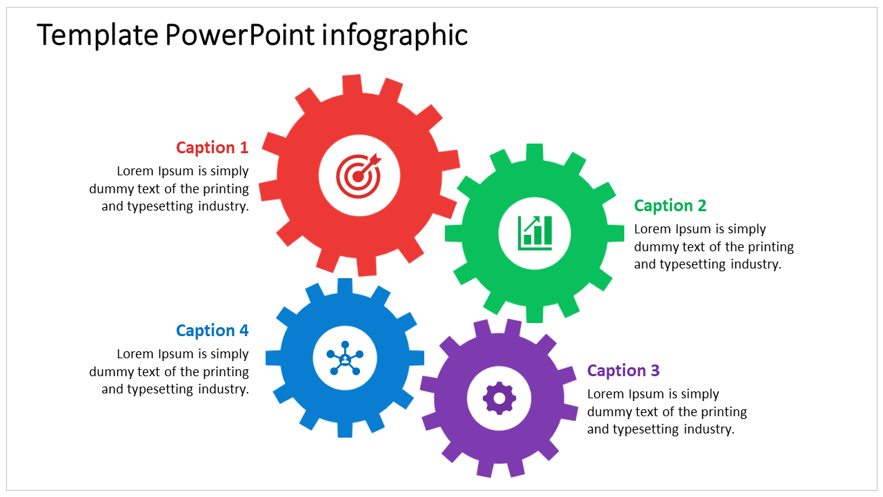 Colorful gear diagram with red, green, blue, and purple segments, each representing different concepts.