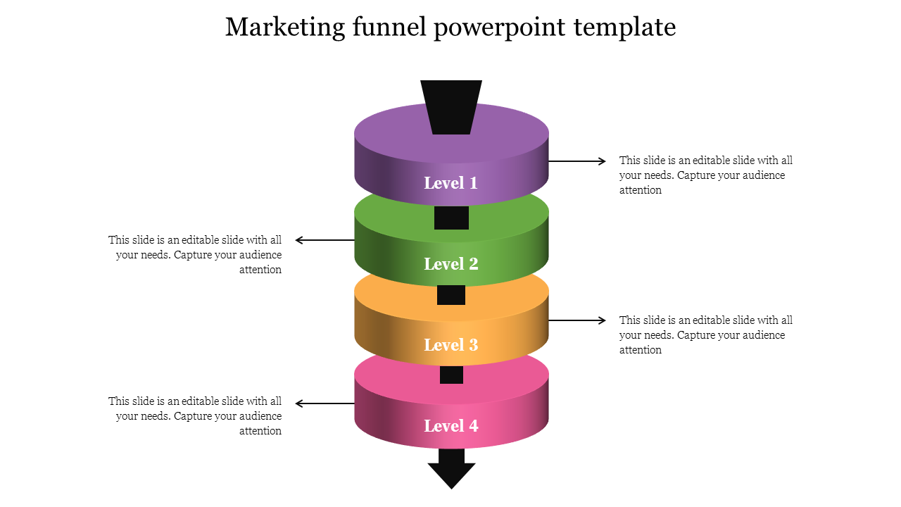 Attractive Marketing Funnel PowerPoint Template and Google Slides