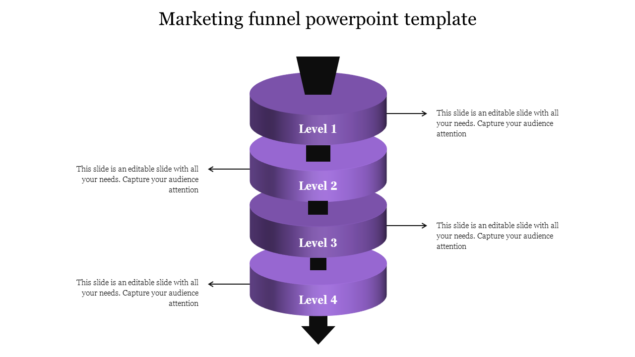 Detailed Marketing Funnel PowerPoint Template for Strategies