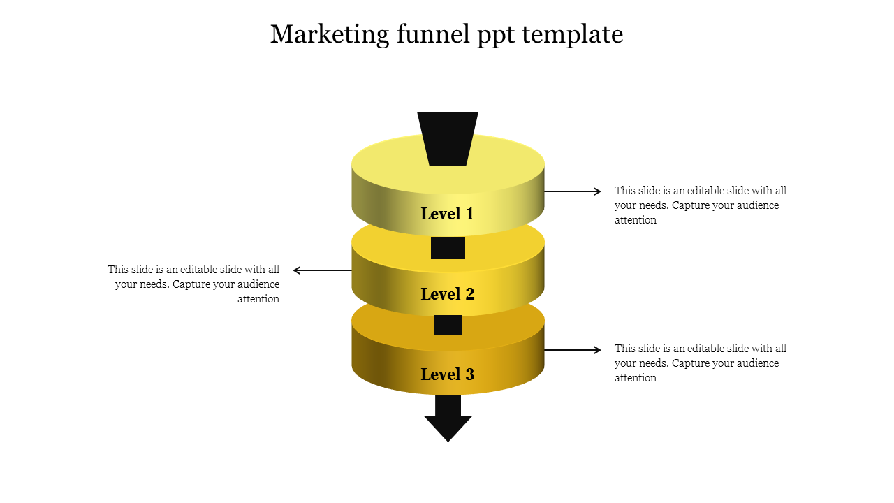 Innovative Marketing Funnel PPT Template for Presentations