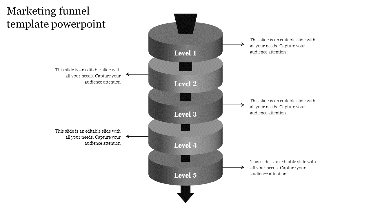 Advanced Marketing Funnel Template PPT for Business Insights