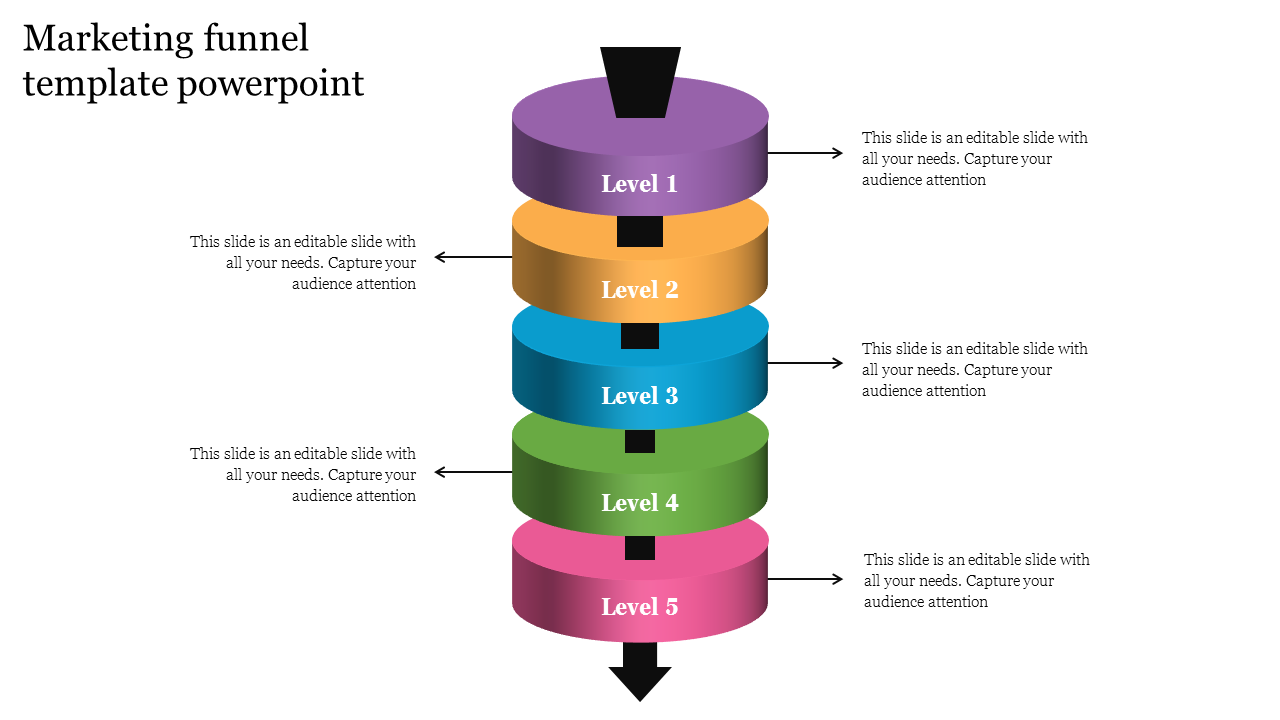 Our Predesigned Marketing Funnel Template PowerPoint