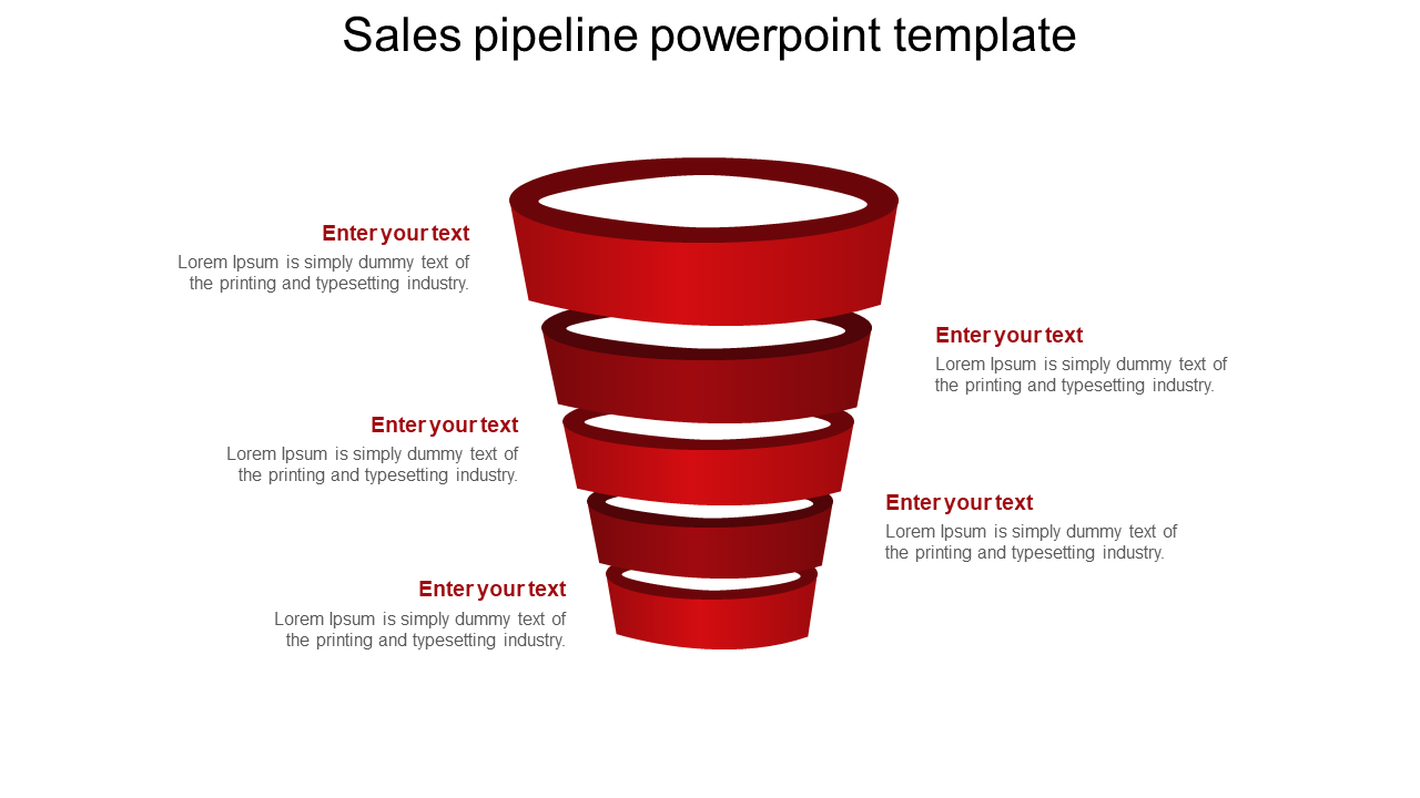 Innovative Pipeline Slide Template With Five Nodes