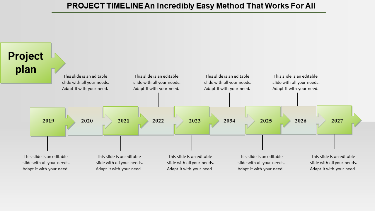 Mesmerizing Measurable Project Plan And Timeline slides