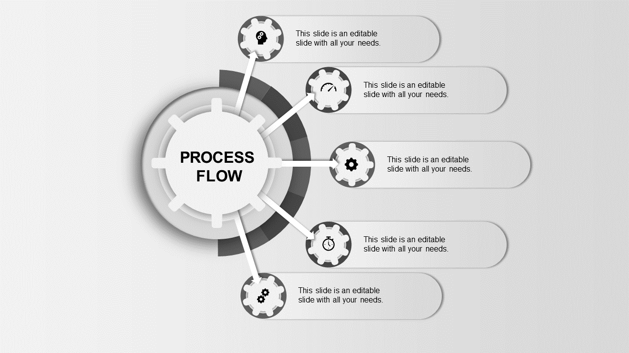 Stunning Process Flow PPT Template Presentation-5 Node