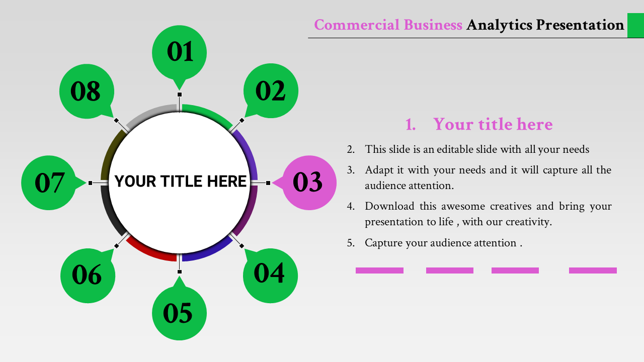 Customized Commercial Presentation Template-Eight Node