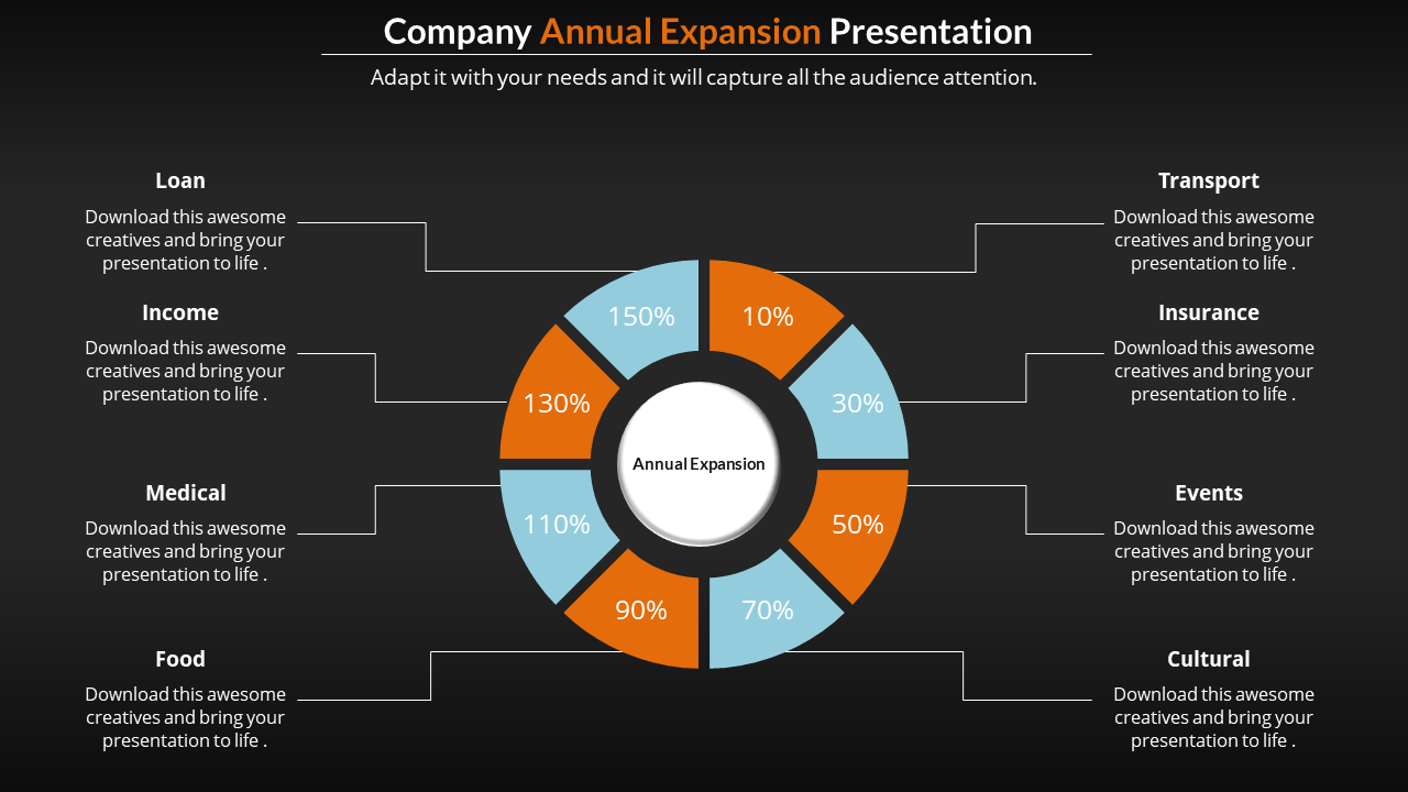 Elegant Annual Report PPT Presentation Slide Template