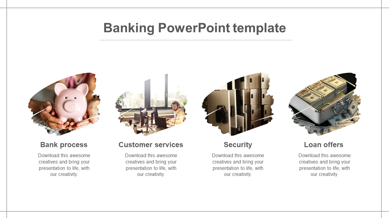 Services of banking PowerPoint template for PPT and Google slides