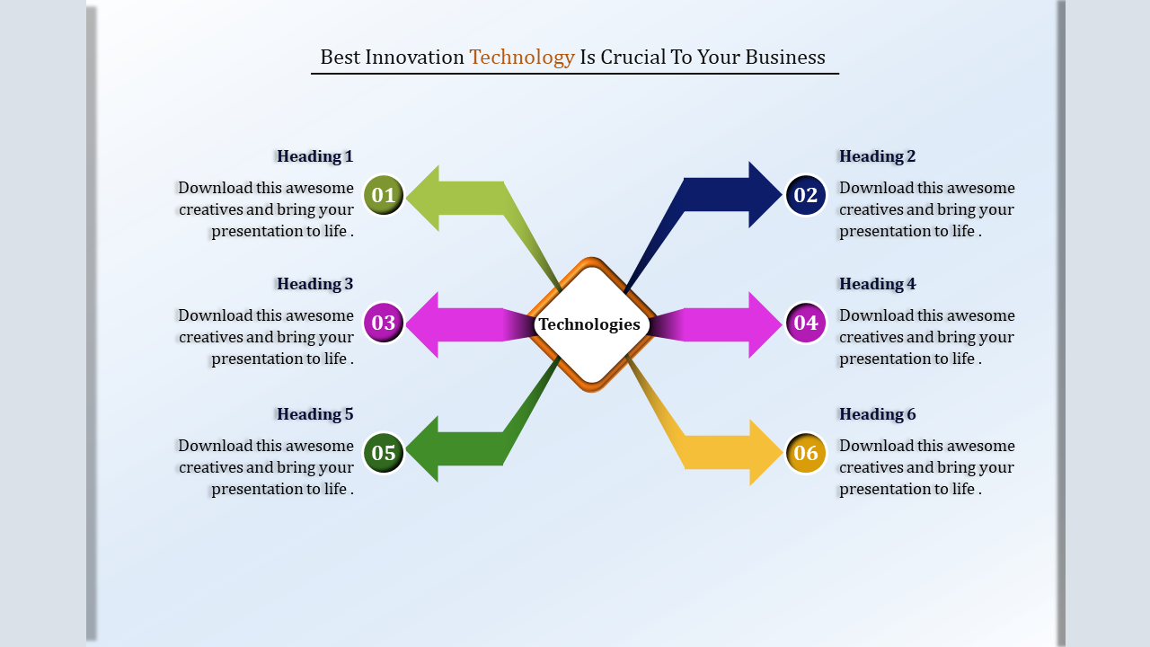 Six Node Technology PPT Template Presentation