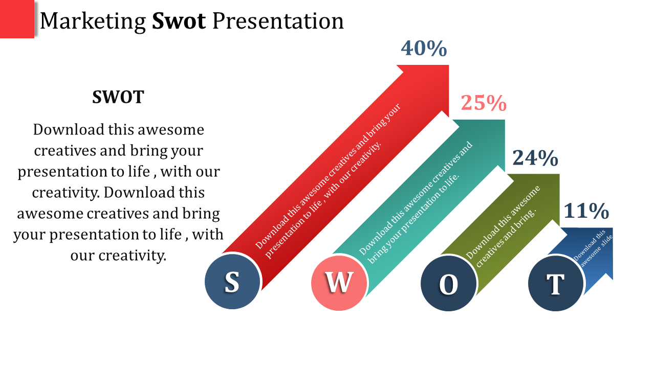 Marketing SWOT Analysis Template-Arrow Shaped