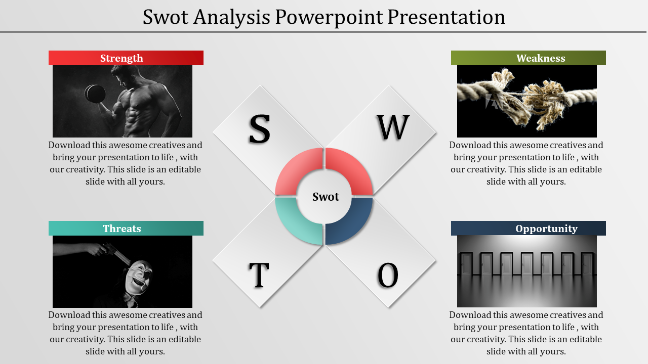 SWOT Analysis Template PowerPoint for Strategic Planning