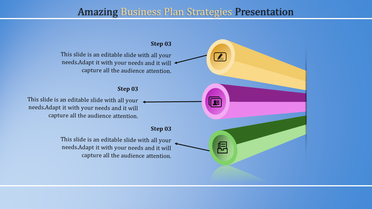 Creative Business Plan PowerPoint Template-Three Node