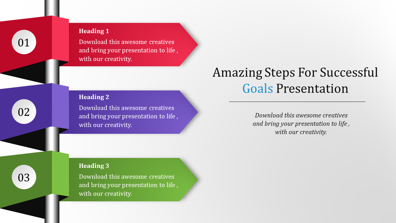 Goals Presentation Template for Effective Planning