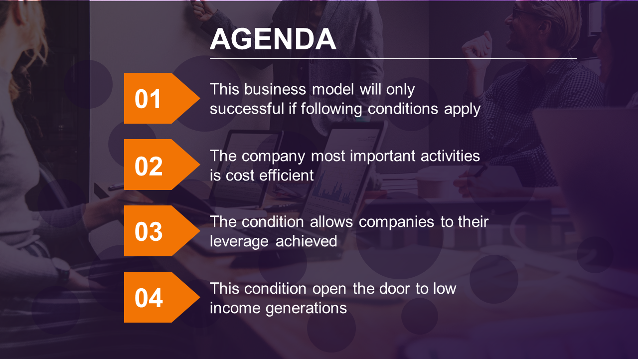 Stunning Agenda Slide Template PPT With Four Nodes Slide