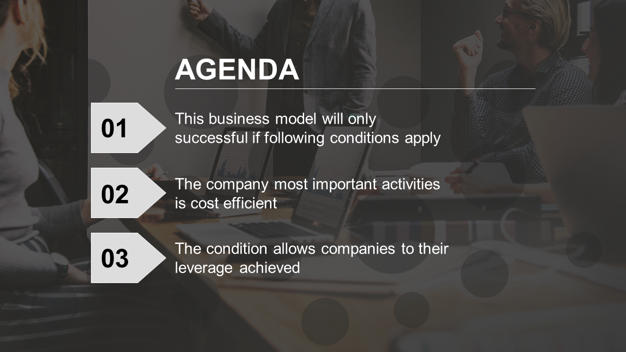 Attractive Agenda PowerPoint Template with Three Nodes