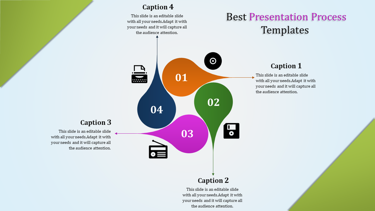 Four Node Presentation Process Templates Designs