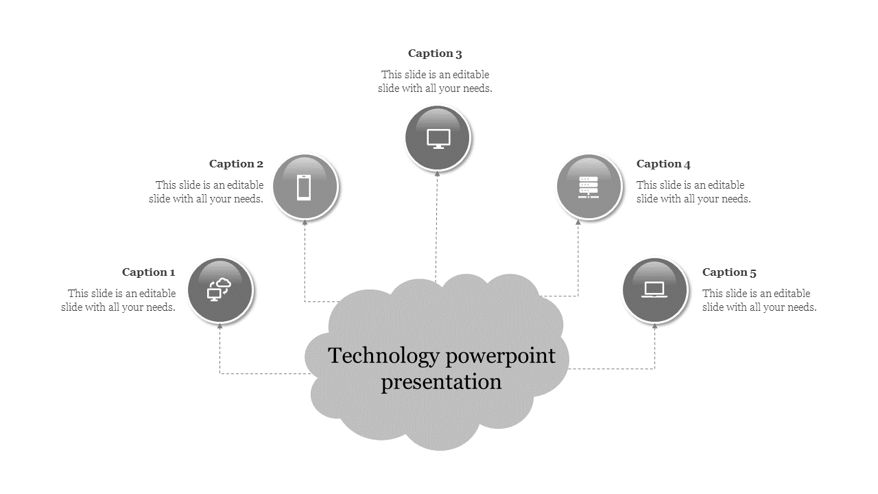 Editable Technology PowerPoint Presentation Circle Diagram