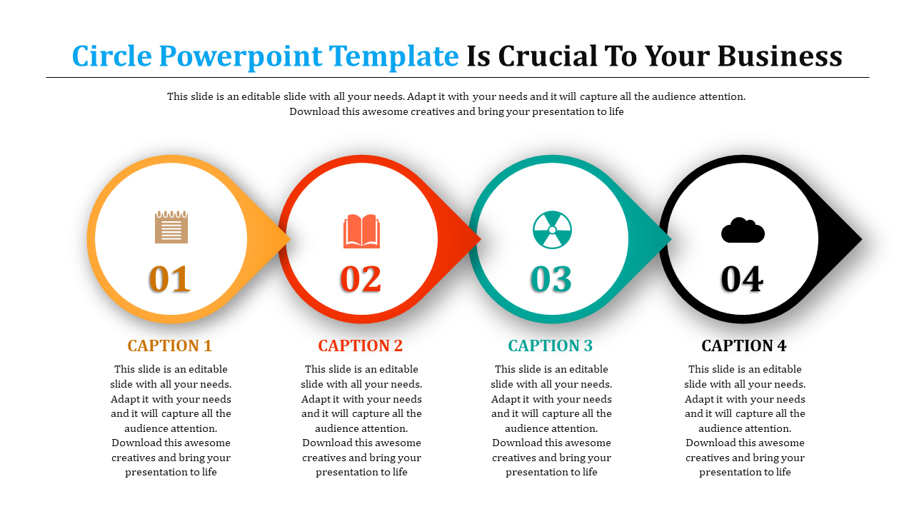 Circle PowerPoint Template for Circular Data Representation