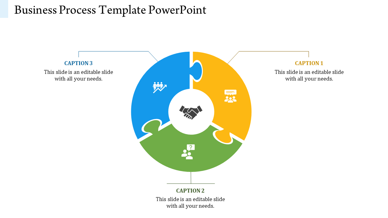 Puzzle Shaped Business Process PowerPoint Template