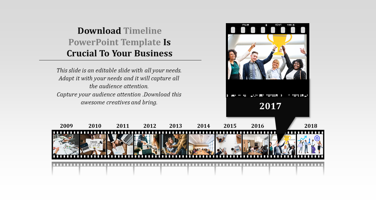 Download Timeline PowerPoint Template for Project Tracking