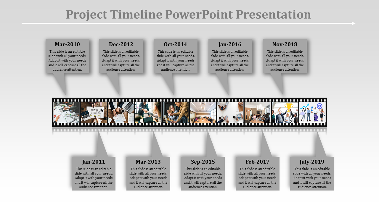 Professional Project Timeline PowerPoint Presentation Template