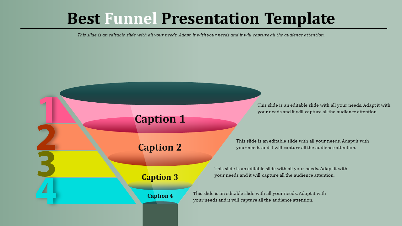 Funnel Presentation Template for Strategic Business Analysis