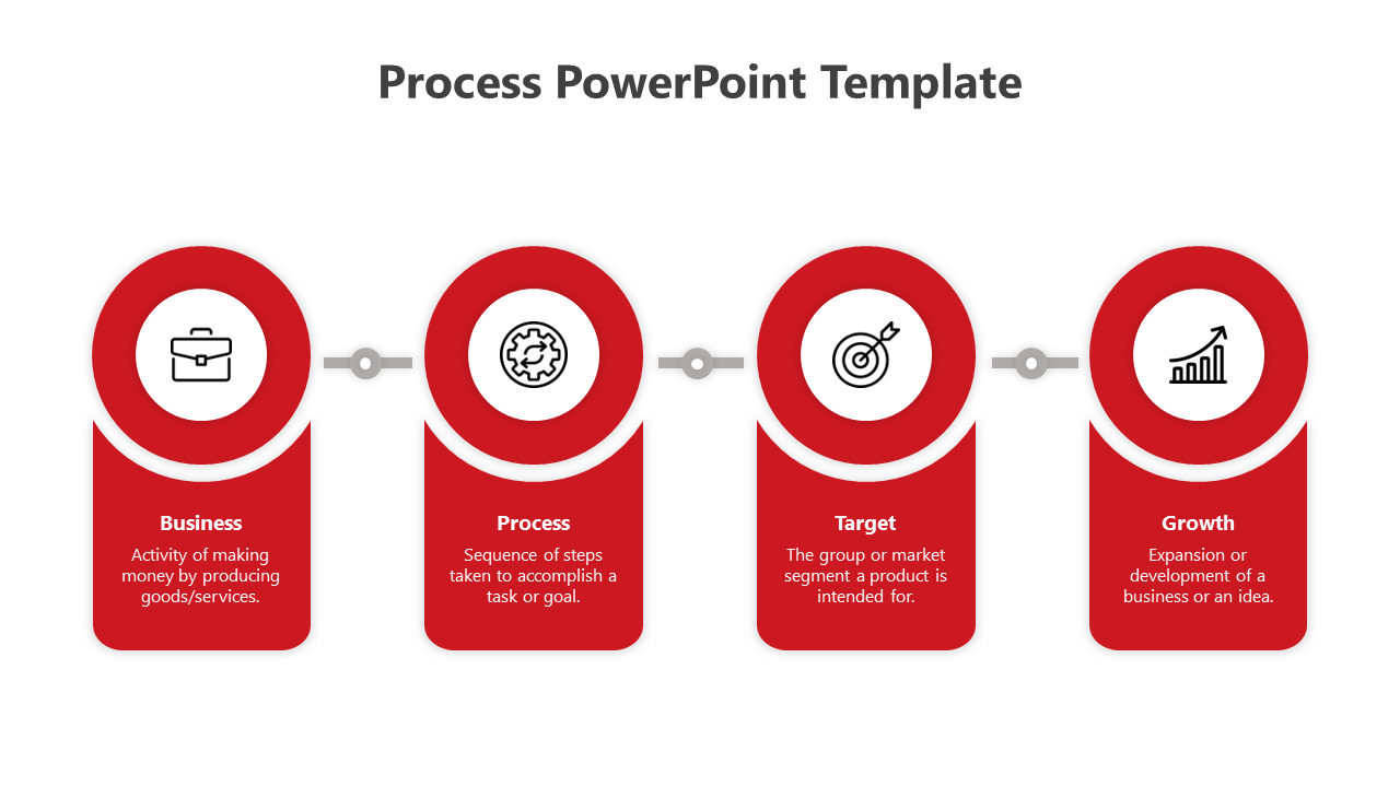 Red Color Process PowerPoint And Google Slides Template