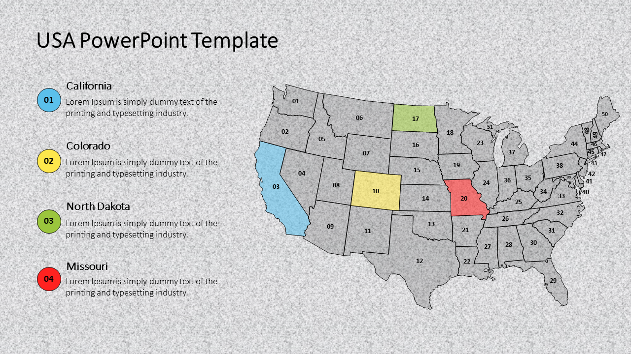 Amazing USA PowerPoint Template Slide Designs-4 Node