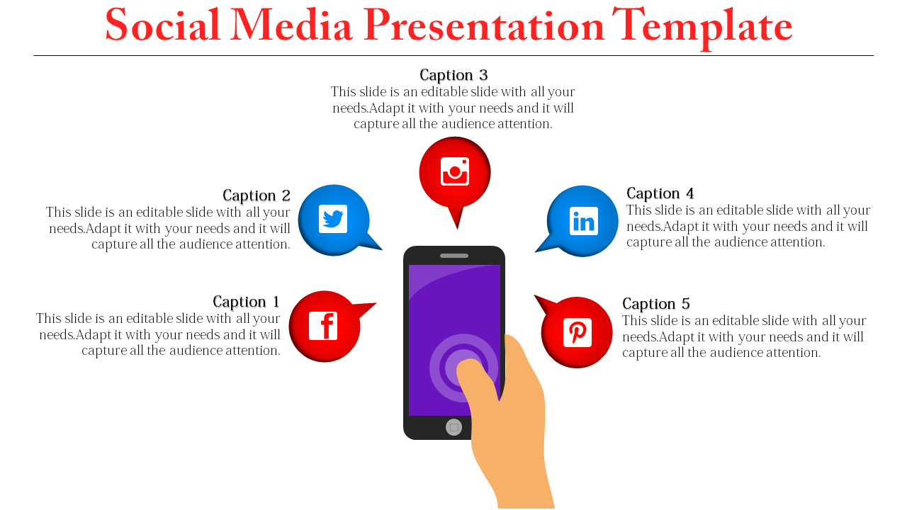 Social Media PPT Presentation Template for Engagement