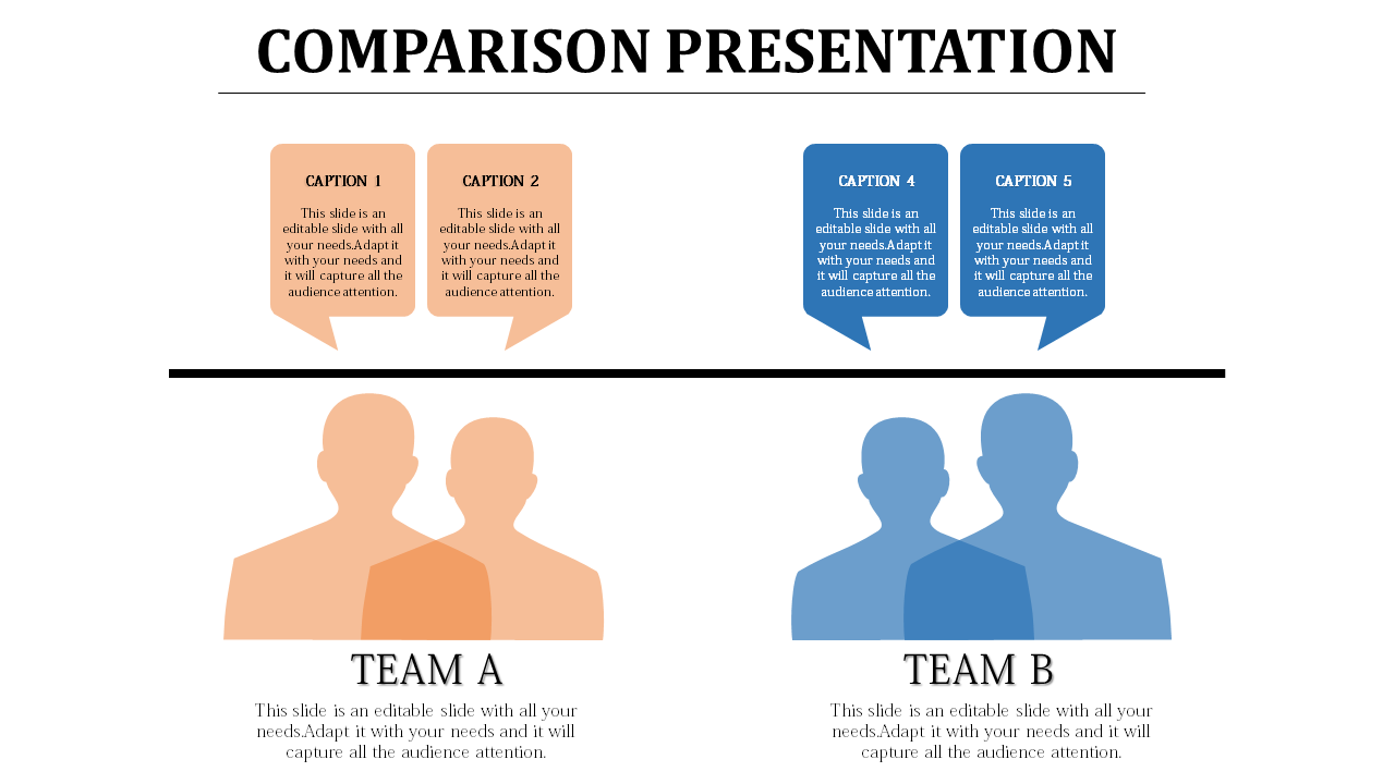 Comparison PowerPoint Template for Analysis Presentation