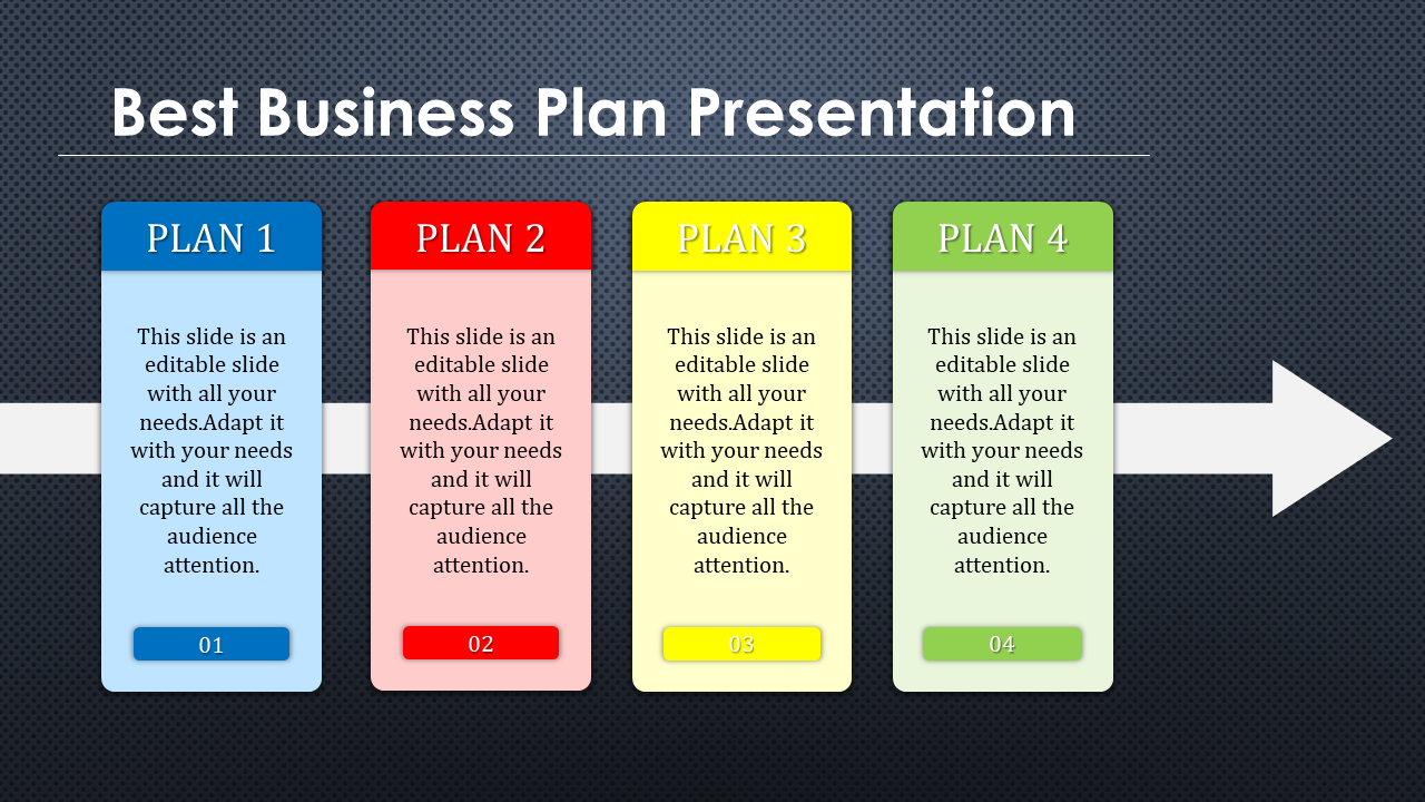 Business Plan PowerPoint Presentation with Four Nodes