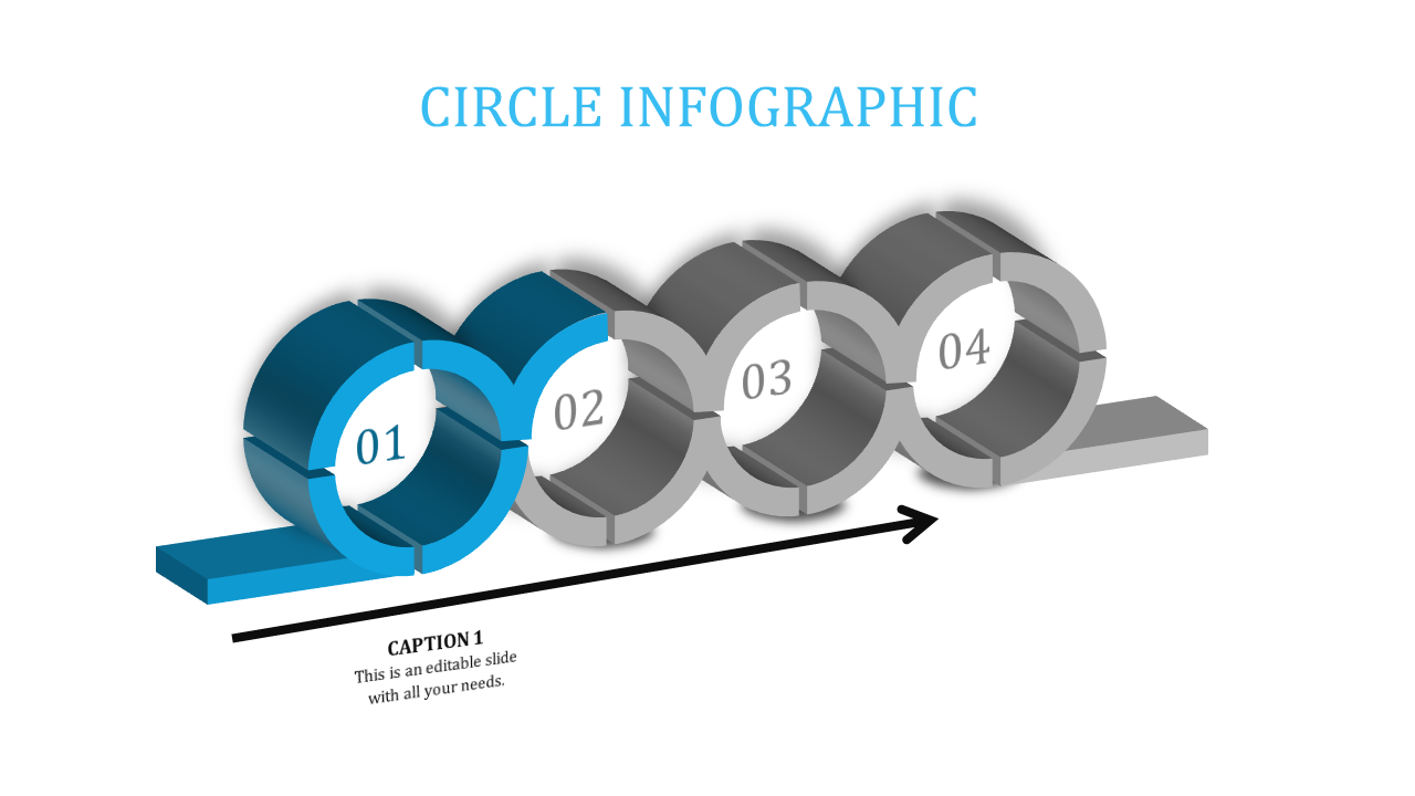 Circle Infographic PowerPoint Template for Data Presentation