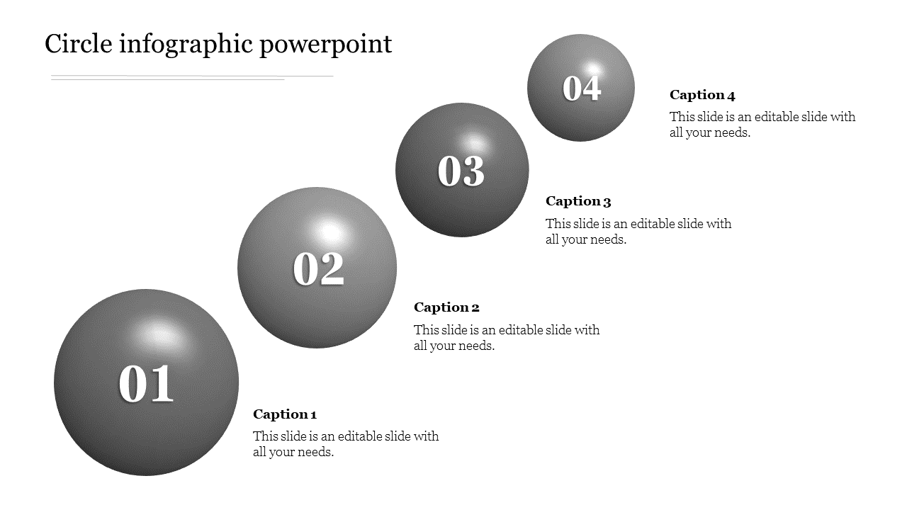 Delightful 3D Circle Infographic PowerPoint Template