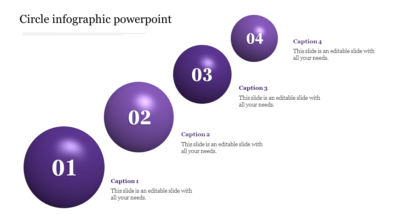 Attractive Circle Infographic PowerPoint Template Slide