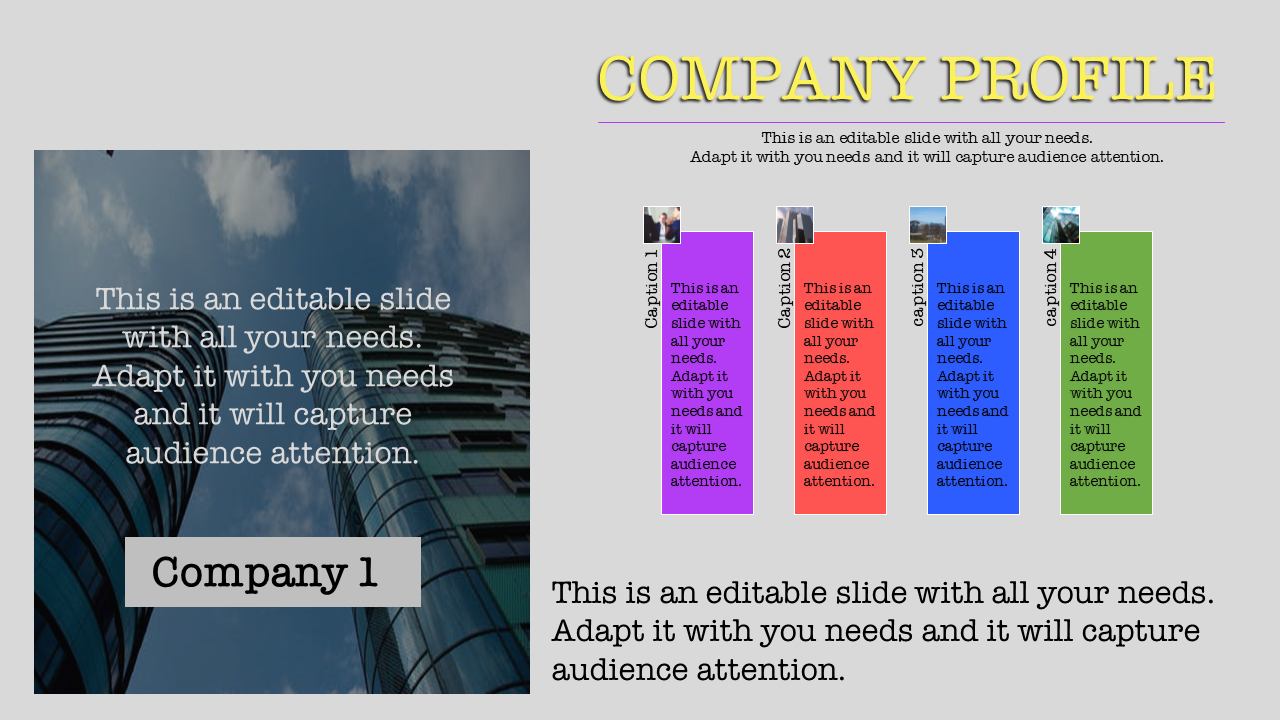 Best Company Profile Template PPT for Professional Use