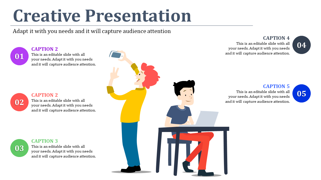 Five Noded PowerPoint Presentation for Business Ideas