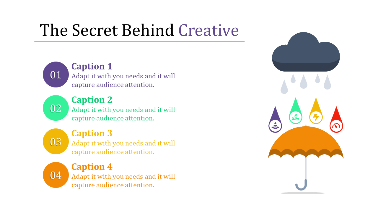 Creative PPT Slide Design Templates and Google Slides-Umbrella Model