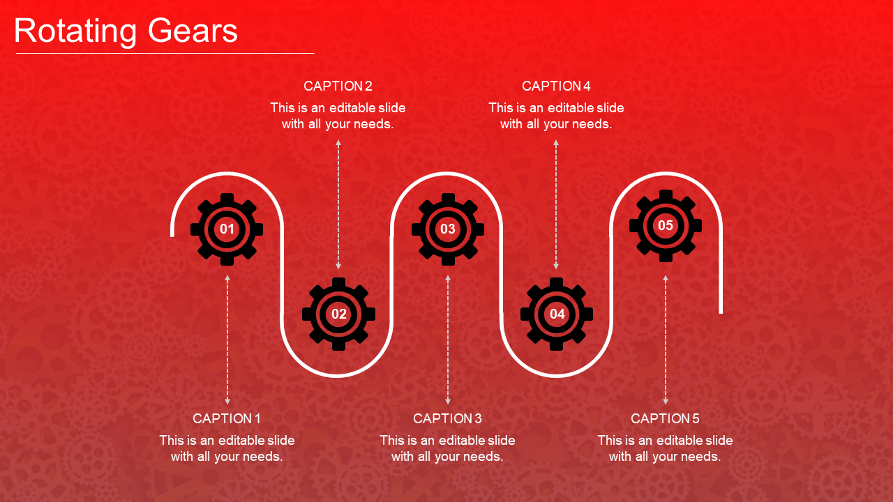 Rotating Gears PowerPoint template and Google Slides Themes