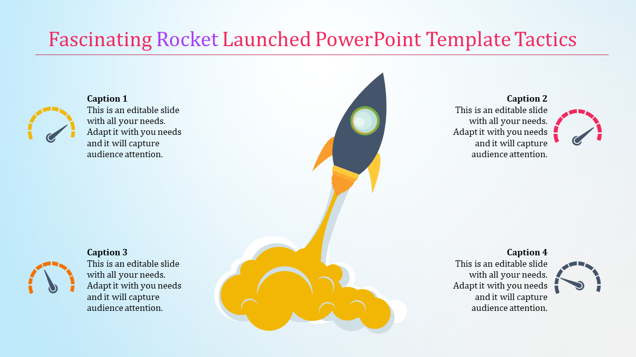 Rocket Launched PPT Template and Google Slides