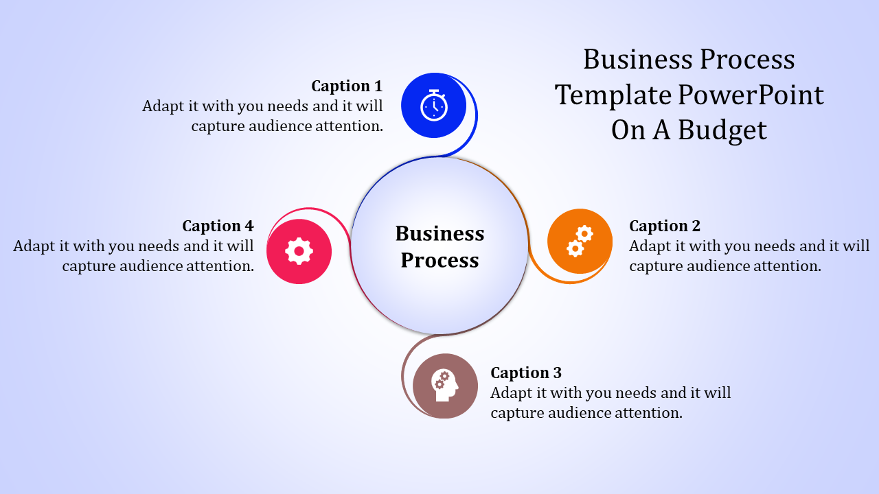 Business Process Template PowerPoint on Multicolor Design