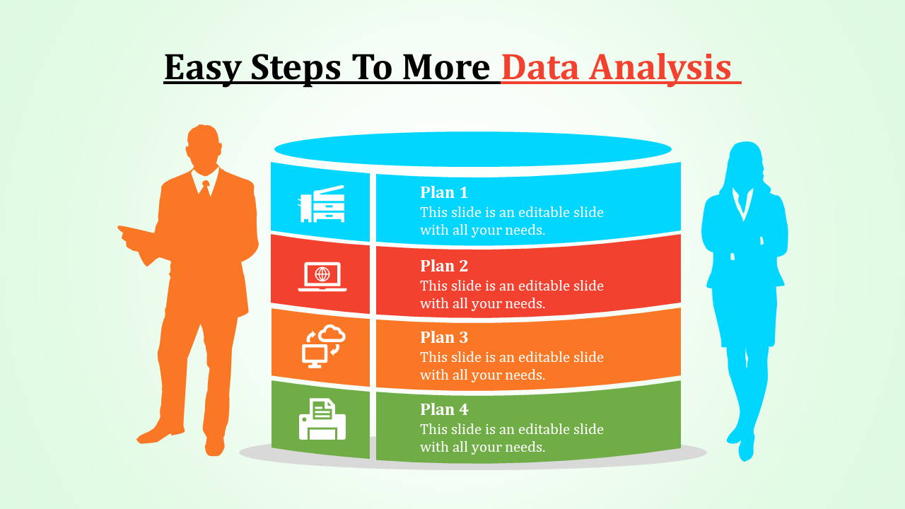 Stunning Data Analysis PowerPoint Templates-Four Node