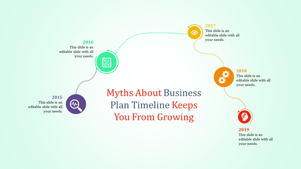 Business Plan Timeline PPT Template and Google Slides Themes 