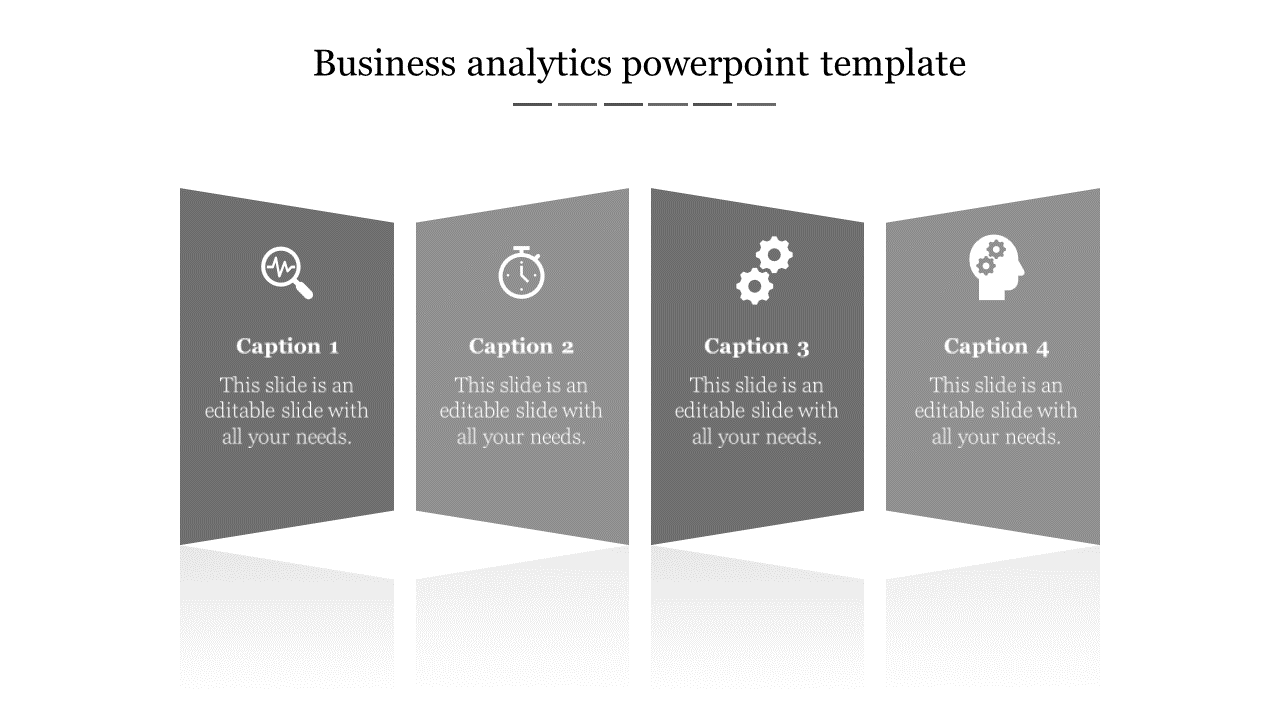 Innovative Business Analytics PowerPoint Template-4 Node