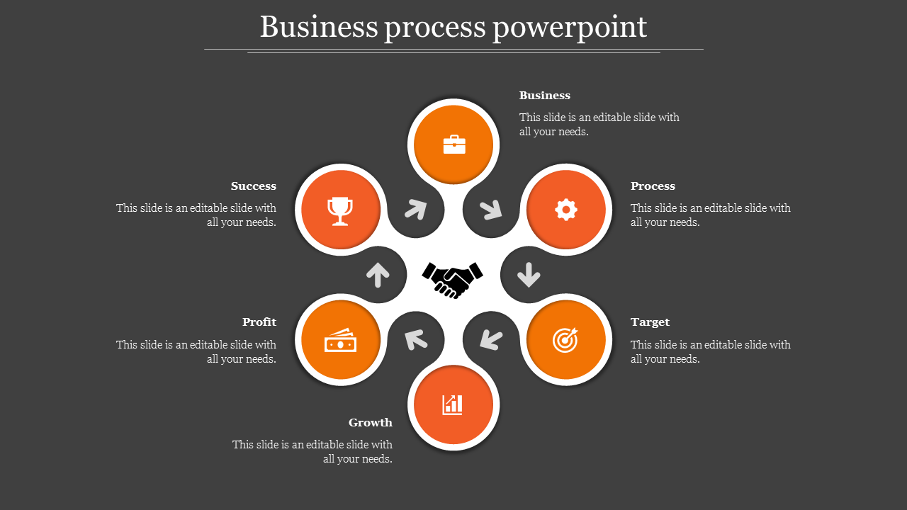 Radiant Business Process PowerPoint Template and Google Slides